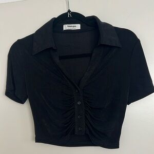 Showpo Cropped Collared Shirt